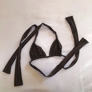 Acacia top in M in black and brown stripe